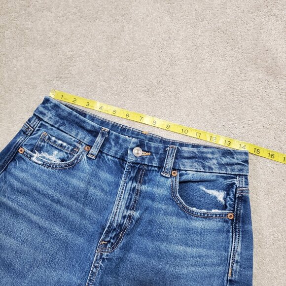 AMERICAN EAGLE Curvy Mom Jeans Real Good Ankle Hi-Rise Stretch Women 8 x 26" - Picture 12 of 15